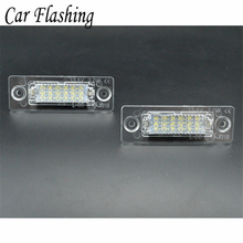 CANbus 12V 18 LEDs Car LED License Number Plate Lights Lamp For VW Transporter T5 Caddy Touran Golf Passat white 6000k 2024 - buy cheap