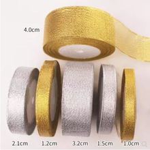 22M/set 0.7-7.5cm Gold Silver Shiny Organza Ribbon for Wedding Christmas Decoration DIY Webbing Cake Gift Packing Crafts Ribbons 2024 - buy cheap