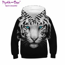 Winter Children's Sport Hoodies Animal Tiger 3D Print Kids Sweatshirts Junior Tops Child Pullover 4-13y Boy/Girl Hooded Sweaters 2024 - buy cheap