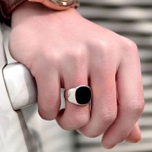 Hot Fashion Solid Polished Stainless Steel Band Biker Men Signet Ring Finger Jewelry 2024 - buy cheap