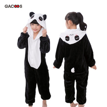 2019 Пижама с единорогом kuguurumi для маленьких девочек, ползунки «панда», одежда для сна для мальчиков, зимние пижамы, фланелевые детские комбинезоны с животными 2024 - купить недорого