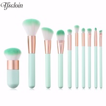 Newest 10 pcs Makeup Brushes Set Synthetic Hair Foundation Brush Eyeshadow Eyebrow Brushes Make up Kwasten Contour Brush Kits 2024 - buy cheap