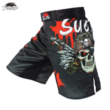 SUOTF-pantalones cortos deportivos con estampado de Calavera, shorts transpirables para fitness, Tiger, Muay Thai, boxeo, baratos, mma, Lucha, mma 2024 - compra barato