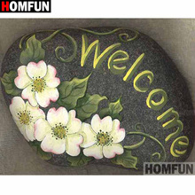 HOMFUN Full Square/Round Drill 5D DIY Diamond Painting "Flower text"3D Diamond Embroidery Cross Stitch Home Decor A20180 2024 - buy cheap