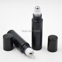 700PCS/LOT 10ml  THICK Black Fragrances ROLL ON GLASS BOTTLE ESSENTIAL OIL stainless steel Roller Ball BY DHL/EMS Free Shipping 2024 - buy cheap