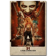 Hot New A Rob Zombie Film 31 Horror Movie 2-Silk Art Poster Wall Sicker Decoration Gift 2024 - buy cheap