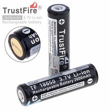 TrustFire-pilas recargables con protección 18650, baterías de iones de litio de 3,7 V y 2600mAh para linternas Led con PCB, 4 Uds./lote 2024 - compra barato