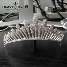 HIMSTORY Unique Designs Sparkling Luxury Rhinestones Wedding HAir Crown Tiaras Bridal Girls Festival Headpiece Hair Accessory 2024 - buy cheap
