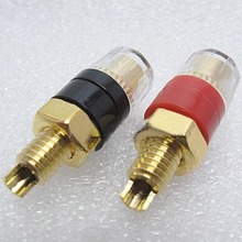 A pair Gold-plated copper Banana connector 6mm banana plug sockets  Binding Post  New 2024 - buy cheap