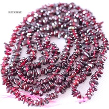 BUYERSHOME DIY Bracelet Necklace Jewelry Accessories Making 5-8MM Natural Stone Red Garnet Chip loose Beads 35inches S051 2024 - buy cheap