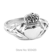 Claddagh Style  Hold a Heart with Crown Ring Stainless Steel Jewelry Biker Women Wedding Ring SWR0310B 2024 - buy cheap