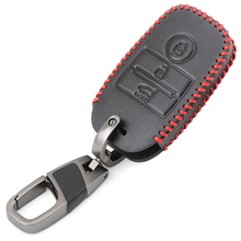 Кожаный чехол для автомобильного ключа для Kia 2017 2018 Rio K2 3 4 Ceed Picanto Sorento Sportage Cerato K3 Soul K5 Optima Key аксессуары 2024 - купить недорого