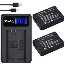 PROBTY-batería LP E12 de 2 LP-E12, Cargador USB con LCD para cámara Canon M 100D Kiss X7 Rebel SL1 EOS M10 DSLR, 1200mAh 2024 - compra barato