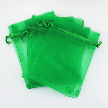 50pcs 10*15cm Grass Green Organza Gift Bag Jewelry Packaging Display Bags Drawstring Pouch For Bracelets/necklace Mini Yarn Bag 2024 - buy cheap