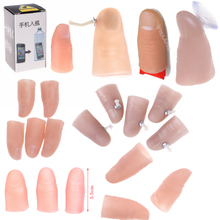 8 Styles Close Up Vanish Appearing Finger Tricks Props Toys Funny Prank Party Favor Fake Soft Thumb Tip Finger Fake Magic Trick 2024 - buy cheap