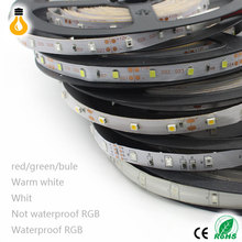 Tira de luces LED Flexible para el hogar, cinta de iluminación de decoración RGB CCT, color blanco/blanco cálido/azul/verde/rojo, 12V, 2835 60 leds/m, 5 m/lote 2024 - compra barato