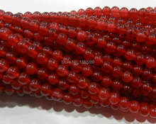 ! Wholesale 4mm Red chalcedony Round chalcedony stone Loose Beads 15"   2pcs/lot fashion jewelry      JT6398 2024 - buy cheap