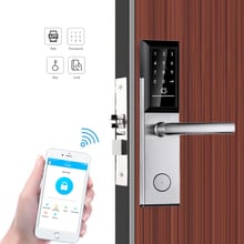 Bluetooth TTLock App Electronic Digital Door Lock Wifi Control Touch Keypad Code RFID Card Keyless Entry Smart Door Locks 2024 - buy cheap