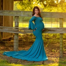 Maternity Dresses Maternity Photography Props Plus Size Dress Elegant Fancy Pregnancy Photo Shoot Mermaid Long Dress 2024 - buy cheap