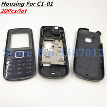 20Pcs/lot New For Nokia C1-01 Full Complete Housing Back Cover+Middle Frame+Keyboard+Logo 2024 - buy cheap