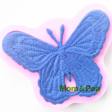 Mom & Pea-molde de silicona con forma de encaje de mariposa para decoración de tartas, Fondant, 3D, grado alimenticio, 0517, Envío Gratis 2024 - compra barato