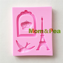 Mom&Pea 1283 Free Shipping Frame Silicone Mold Cake Decoration Fondant Cake 3D Mold Food Grade 2024 - buy cheap