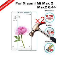 XSKEMP 2 шт HD Закаленное стекло пленка для Xiaomi Mi Max 2 Max2 6,44 2.5D протектор экрана планшета Взрывозащищенная защитная пленка 2024 - купить недорого