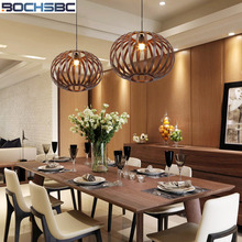 BOCHSBC-lámpara colgante de Arte de bambú, Luz del sudeste asiático, Simple y creativa, para dormitorio, comedor, cafetería, Bar, Metal 2024 - compra barato
