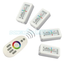 1pcs Remote+4x RGB Controller,4-Zone  2.4G  RF RGB Controller Dimmer Touch Wireless Remote for RGB LED Strip 2024 - buy cheap
