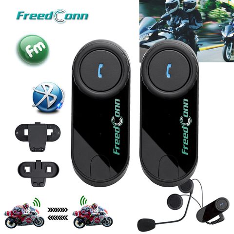 Бесплатная доставка! 2 шт. FreedConn бренд мотоцикл BT Bluetooth мульти Переговорная гарнитура шлем домофон с FM радио 2022 - купить недорого