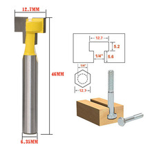 1pc Woodworking Tool 1/4 Inch Shank Carbide T Slot Lock Hole Cutter Router Bit Wood Milling Cutter 1/2inch Diameter Tool 2024 - buy cheap