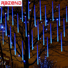 Meteor Rain Light String 50cm 30cm 20cm 110V 220V AC LED Christmas Lights Tube Xmas Wedding Garden Outdoor Holiday Lights 2024 - buy cheap