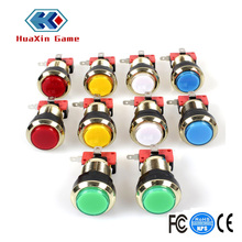 10 Pcs/Lot 5V Gilded LED Illuminated Arcade Push Buttons For MAME,JAMMA,Raspberry Pi RetroPie&Arcade Fighting Games- Color: Blue 2024 - buy cheap