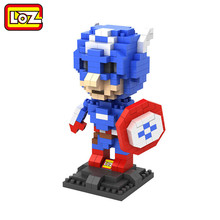 LOZ Captain America Diamond Building Blocks Action Figure DIY Toy Children Educational Model The Hero Figure 2024 - buy cheap
