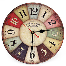 Relógio de madeira artístico, relógio de parede antigo, europa, quartzo, silencioso, pendurado, relógio de parede digital para casa, café, bar, decoração 2024 - compre barato
