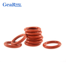 Gearway-junta tórica de silicona roja CS, Junta de sellado de anillo redondo de 4mm, 42/45/48/50/90/95/100mm OD, VMQ 55SH, dureza O tipo 2024 - compra barato