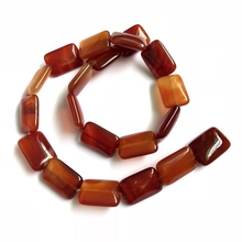 Natural A Quality Red Carnelian Beads Red Agat e 14x20mm Rectangle Bead Gem Loose Beads For Jewelry Making,1strand 15.5" 2024 - buy cheap
