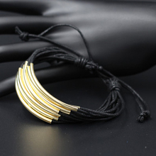 Moda feminina charme pulseiras Handmade Pu Leather Charm Bracelets & Bangles Pulseira bangle 2024 - compre barato
