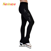 Customized Figure Skating pants long trousers for Girl Women Training Competition Patinaje Ice Skating Warm Fleece Gymnastics 28 2024 - buy cheap