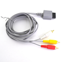 100pcs 1.8m Audio Video AV Cable Game Console  3 RCA Video Cable Cord  480p  For  Wii Console 2024 - buy cheap