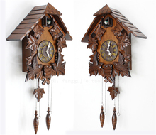 Reloj de cuco Vintage europeo, reloj de cuco tallado a mano, reloj de pared de madera 2024 - compra barato