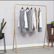 Iron art clothing store display rack gold simple clothes rack floor display rack 2024 - buy cheap