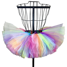 Rainbow Tutu Skirt Girl Kids Princess Ballet Pettiskirt Fluffy Tulle Children Skirts Girls Party Dance Skirt Baby Birthday Tutu 2024 - buy cheap