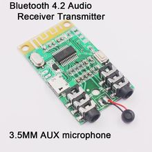 Transmisor receptor de Audio estéreo inalámbrico con Bluetooth 4,2, 2 en 1, 3,5 MM, AUX, micrófono de potencia de 5V o USB para amplificador de altavoz de auriculares 2024 - compra barato
