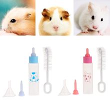 1 Набор бутылочек для молока для домашних животных 30 мл силиконовая бутылочка для кормления маленьких животных с воронкой 2024 - купить недорого
