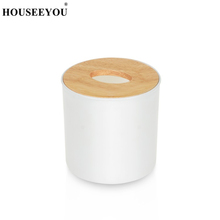 HOUSEEYOU Wood Tissue Boxes Roll Paper Towel Holder Container Napkin Dispenser Fashion Tissue Case Office Home Car Decoration 2024 - buy cheap