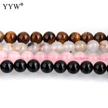 Hot Natural Stone Beads Tiger Eye Black Semi-precious Stone Loose Beads DIY For Necklace Bracelet Jewelry Making 4/6/8/10/12mm 2024 - buy cheap