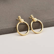 Simple Style Round Beads Stud Earrings Female 2018 Fashion Jewelry Hanging Circle Earring Women Gold Color 2024 - buy cheap