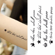 Waterproof Temporary Tattoo Sticker on body sexy fly bird with English letters for girl tatto stickers flash tatoo fake tattoos 2024 - buy cheap