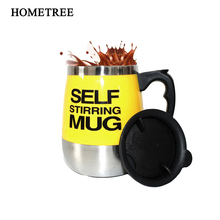 HOMETREE-taza para mezclar café automática con tapa, taza de acero inoxidable, mezclador inteligente de proteínas, vaso de batidora HK07, 1 ud. 2024 - compra barato